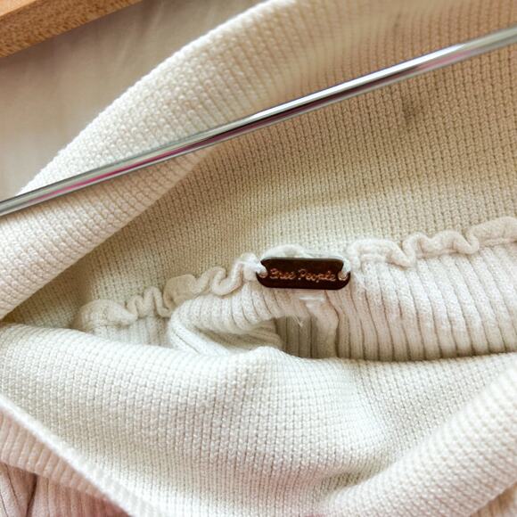 Free People Emilie Sweater Set Size XS White Whisper Cable Knit Lounge - Picture 11 of 12